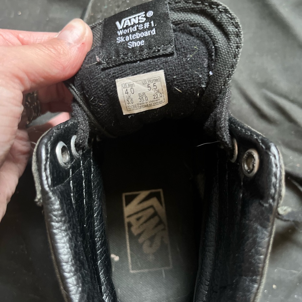 Size 5 women’s black high top vans